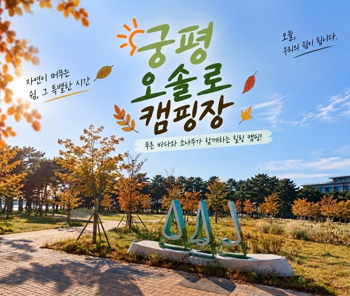 궁평오솔로캠핑장 전경. 화성시 제공